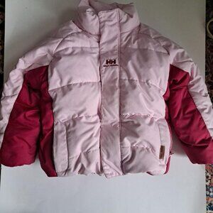 Helly Hansen pink raspberry girl winter ski coat size 4 two tones